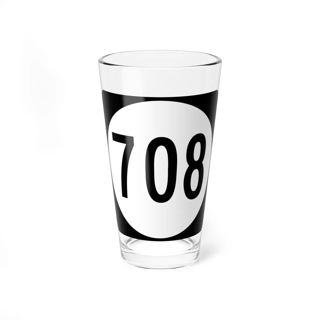 Circle sign 708 Virginia (Virginia) (Road Sign) Pint Glss 16oz 16oz - Go Mug Yourself