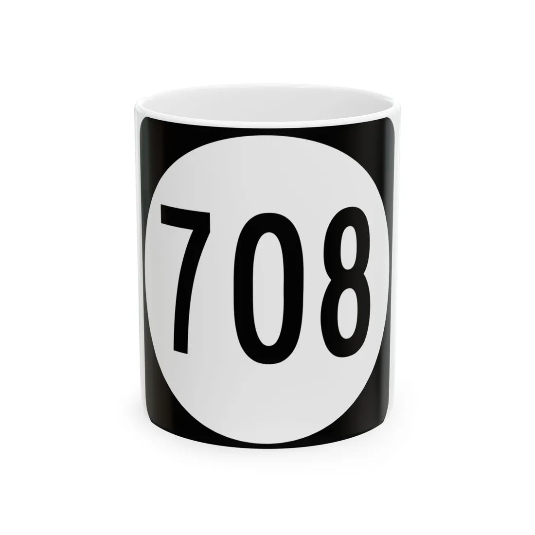 Circle sign 708 Virginia (Virginia) (Road Sign) White Coffee Mug 11oz - Go Mug Yourself