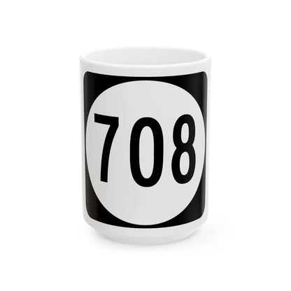 Circle sign 708 Virginia (Virginia) (Road Sign) White Coffee Mug 15oz - Go Mug Yourself