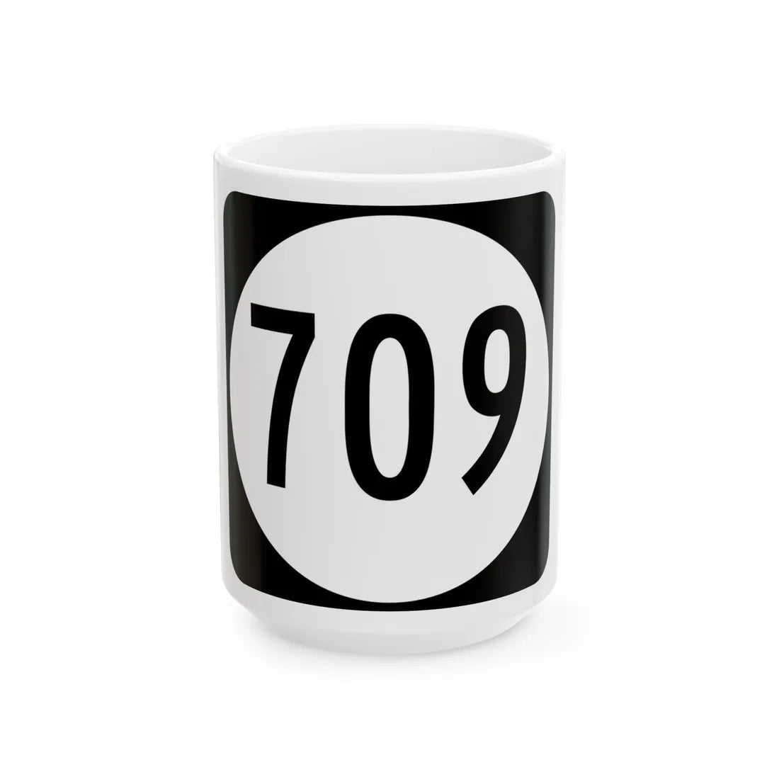 Circle sign 709 Virginia (Virginia) (Road Sign) White Coffee Mug 15oz - Go Mug Yourself