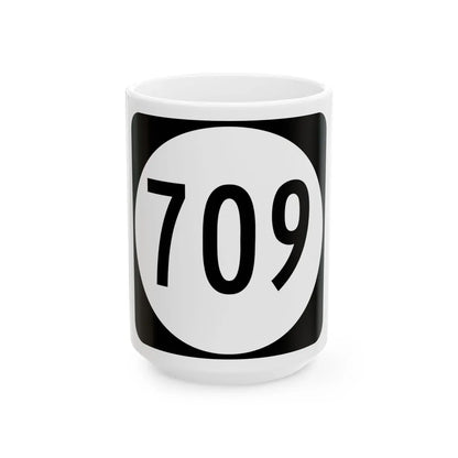 Circle sign 709 Virginia (Virginia) (Road Sign) White Coffee Mug 15oz - Go Mug Yourself