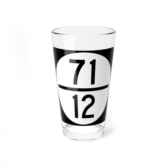 Circle sign 71-12 (Virginia) (Road Sign) Pint Glass 16oz 16oz - Go Mug Yourself