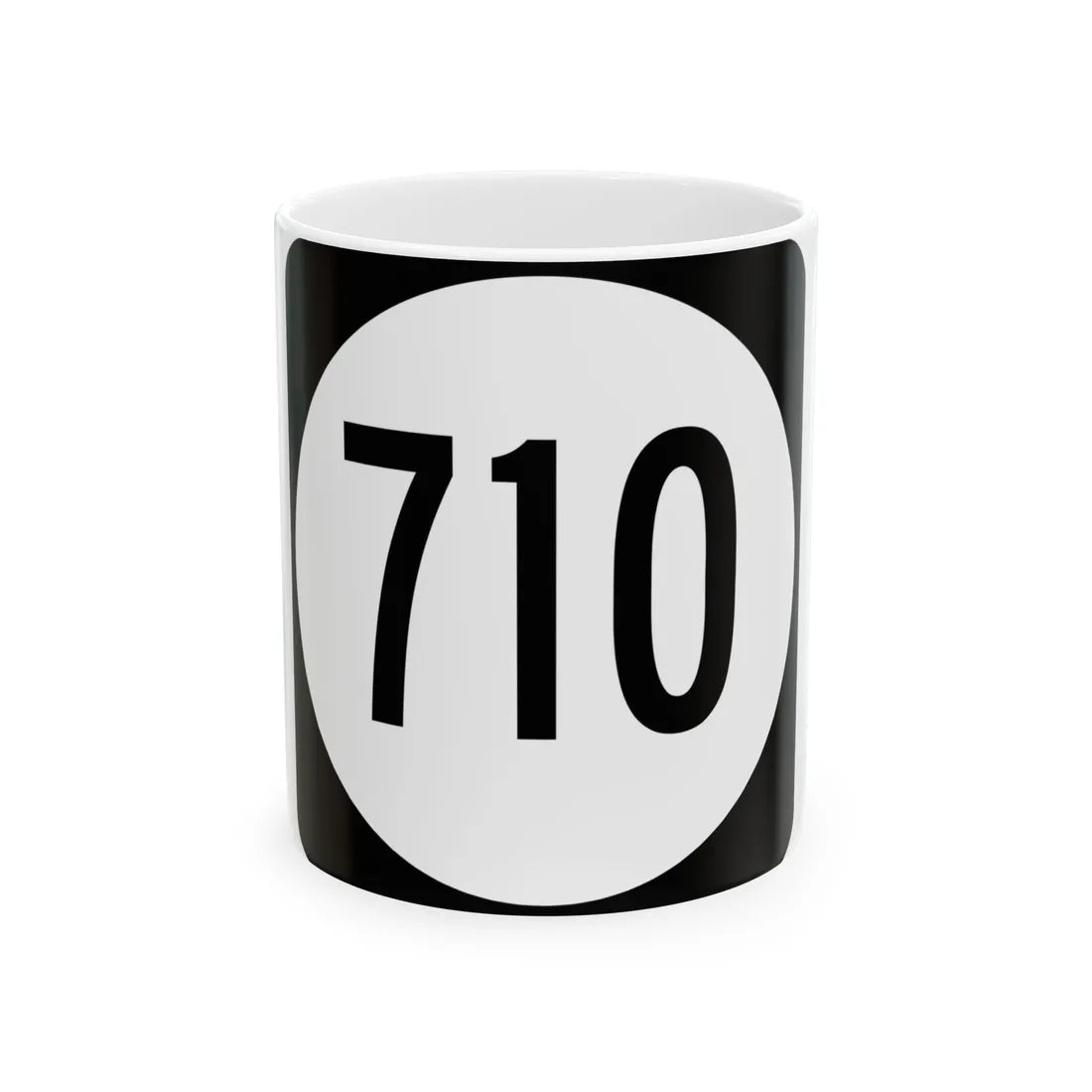 Circle sign 710 Virginia (Virginia) (Road Sign) White Coffee Mug 11oz - Go Mug Yourself