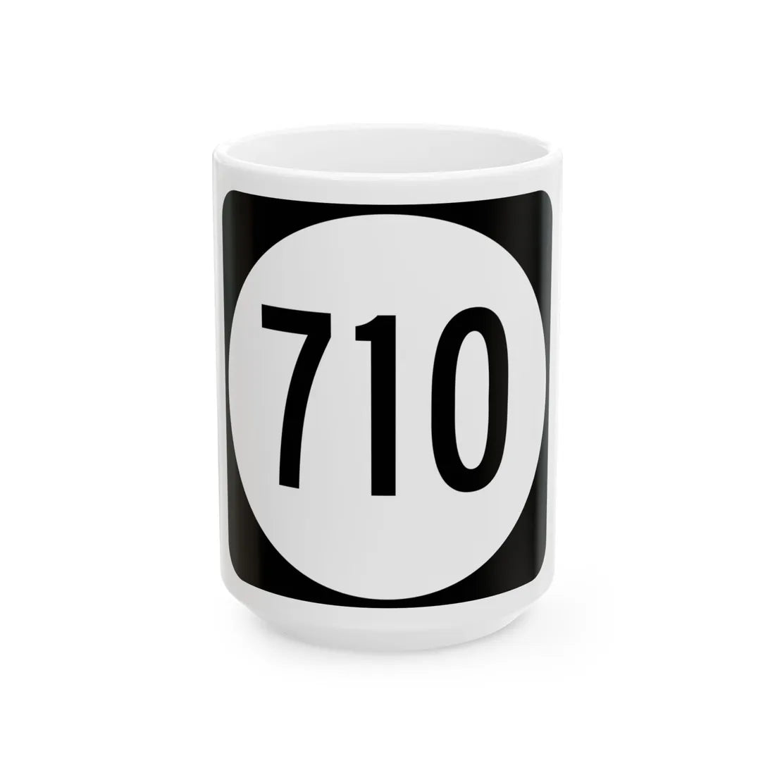 Circle sign 710 Virginia (Virginia) (Road Sign) White Coffee Mug 15oz - Go Mug Yourself