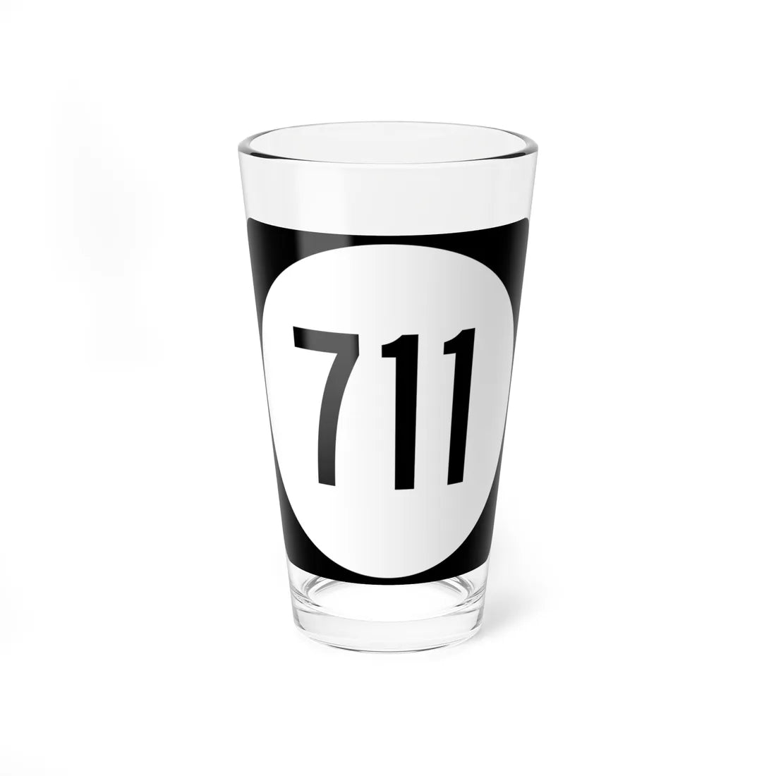 Circle sign 711 Virginia (Virginia) (Road Sign) Pint Glss 16oz 16oz - Go Mug Yourself