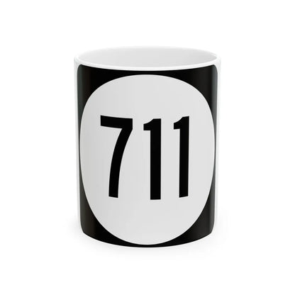 Circle sign 711 Virginia (Virginia) (Road Sign) White Coffee Mug 11oz - Go Mug Yourself
