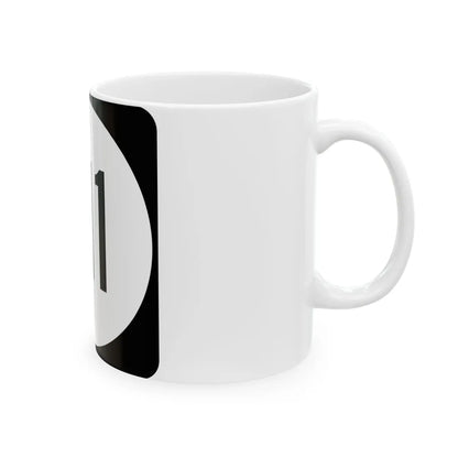 Circle sign 711 Virginia (Virginia) (Road Sign) White Coffee Mug - Go Mug Yourself