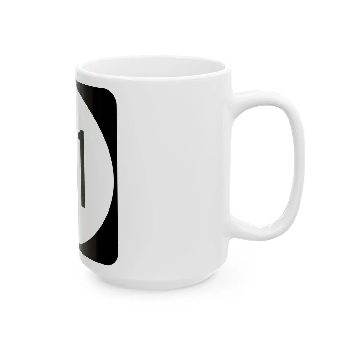 Circle sign 711 Virginia (Virginia) (Road Sign) White Coffee Mug - Go Mug Yourself