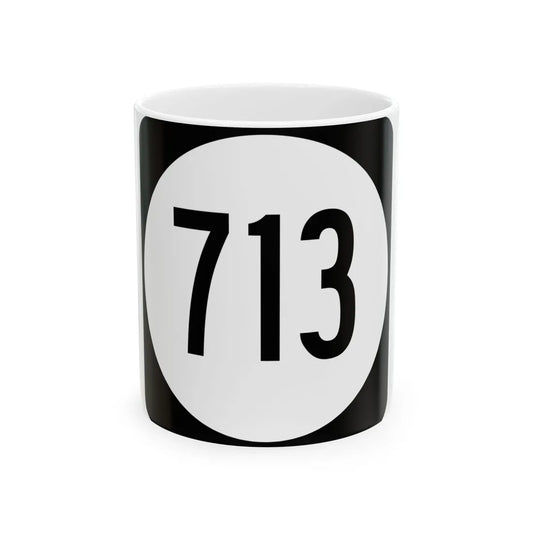 Circle sign 713 Virginia (Virginia) (Road Sign) White Coffee Mug 11oz - Go Mug Yourself