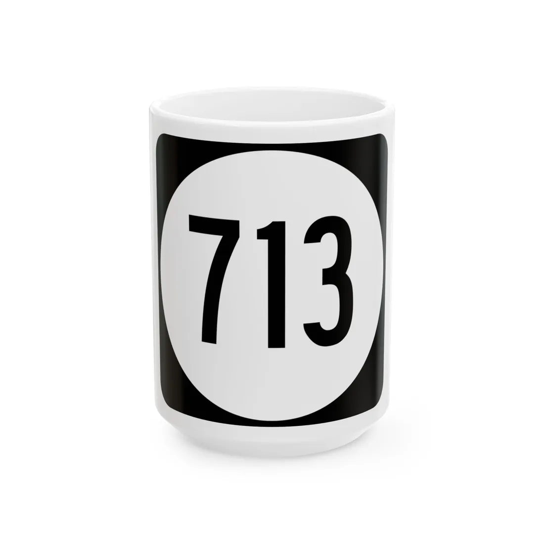 Circle sign 713 Virginia (Virginia) (Road Sign) White Coffee Mug 15oz - Go Mug Yourself