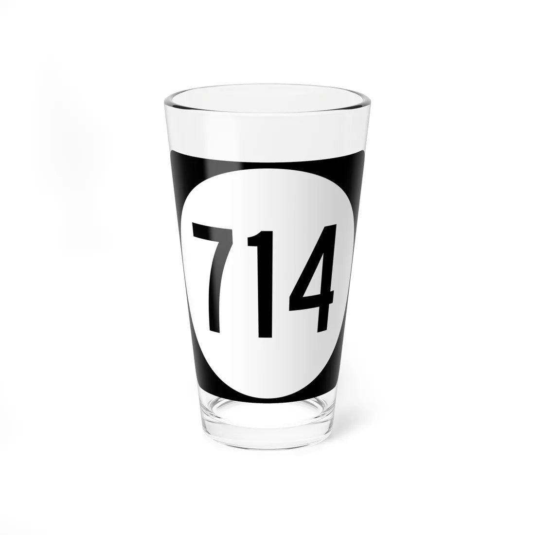 Circle sign 714 Virginia (Virginia) (Road Sign) Pint Glss 16oz 16oz - Go Mug Yourself