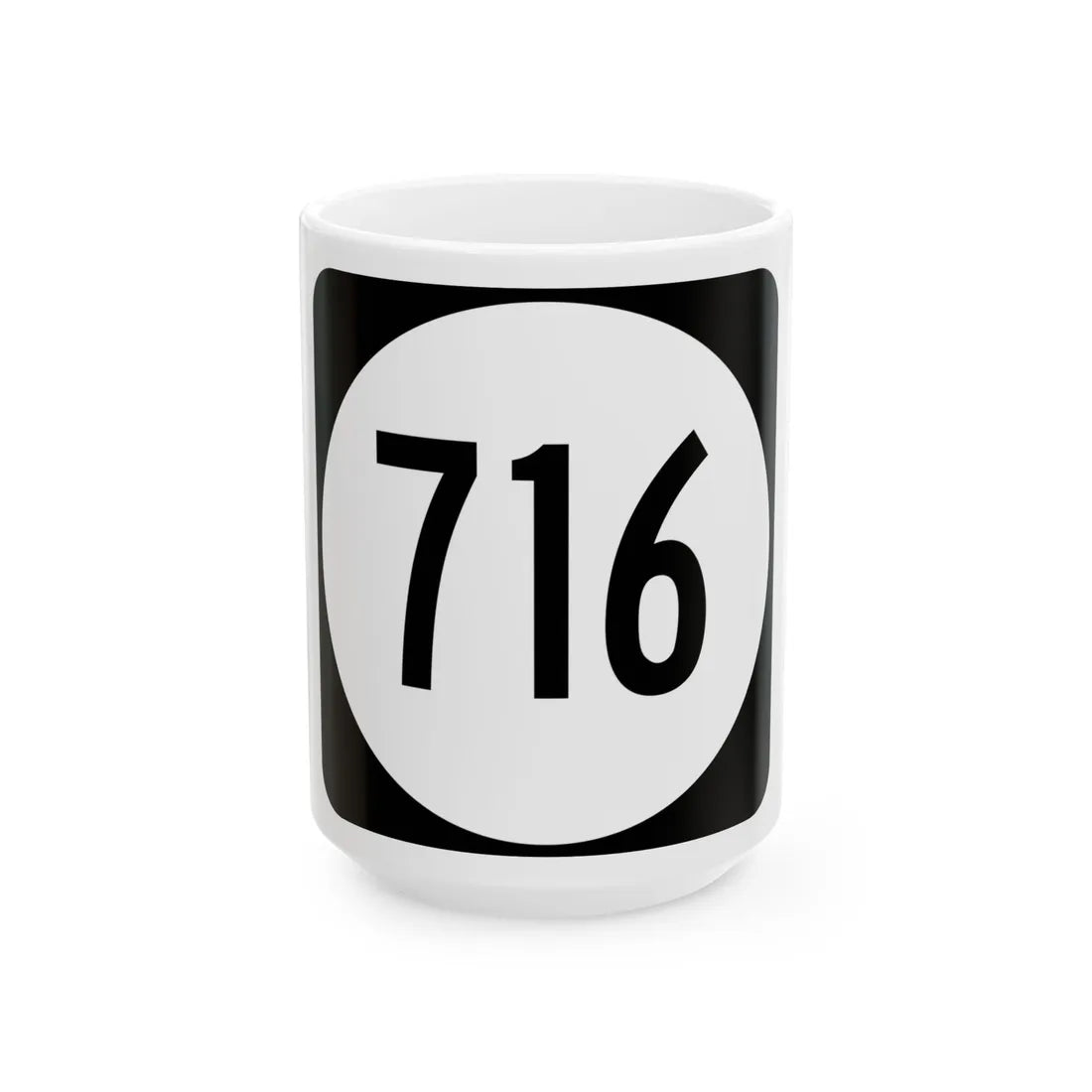 Circle sign 716 Virginia (Virginia) (Road Sign) White Coffee Mug 15oz - Go Mug Yourself