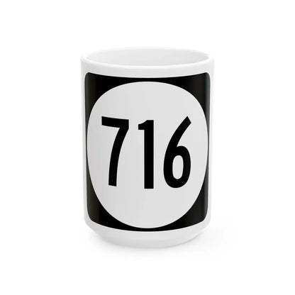 Circle sign 716 Virginia (Virginia) (Road Sign) White Coffee Mug 15oz - Go Mug Yourself