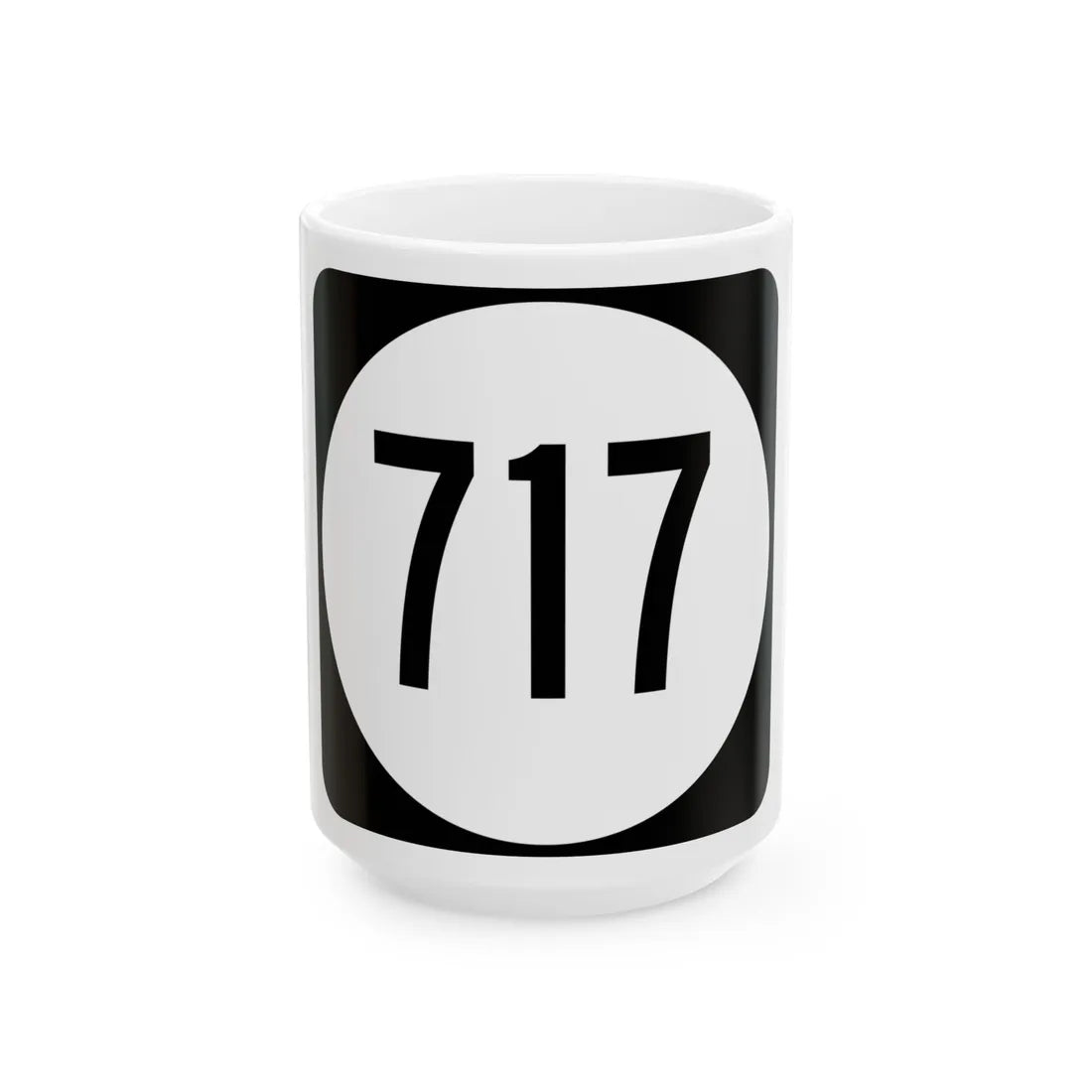 Circle sign 717 Virginia (Virginia) (Road Sign) White Coffee Mug 15oz - Go Mug Yourself