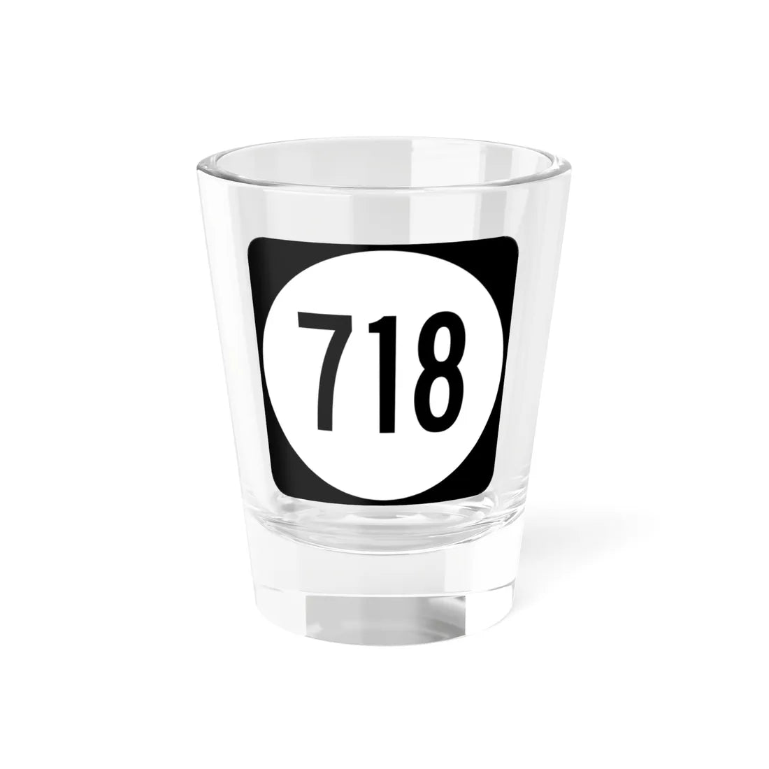 Circle sign 718 Virginia (Virginia) (Road Sign) Shot Glass 1.5oz 1.5oz - Go Mug Yourself