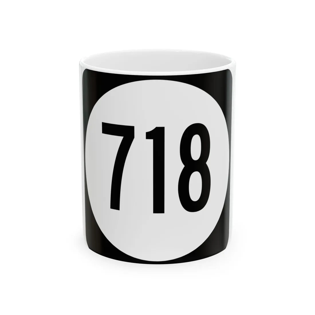 Circle sign 718 Virginia (Virginia) (Road Sign) White Coffee Mug 11oz - Go Mug Yourself