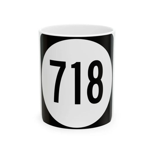Circle sign 718 Virginia (Virginia) (Road Sign) White Coffee Mug 11oz - Go Mug Yourself