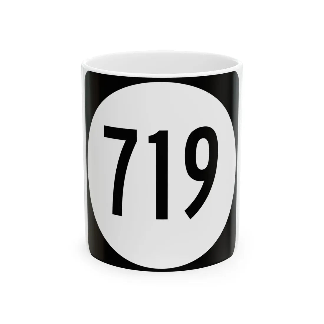 Circle sign 719 Virginia (Virginia) (Road Sign) White Coffee Mug 11oz - Go Mug Yourself