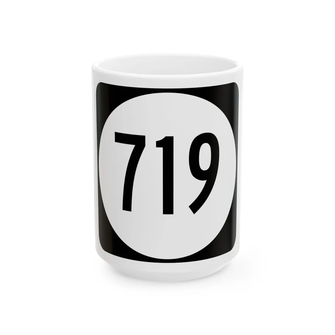 Circle sign 719 Virginia (Virginia) (Road Sign) White Coffee Mug 15oz - Go Mug Yourself