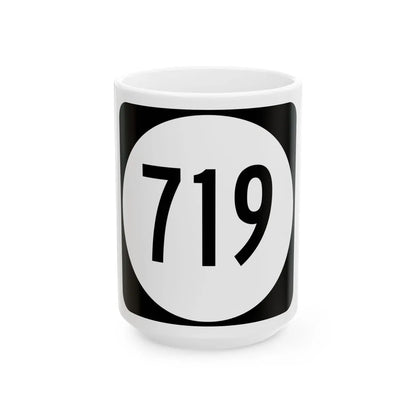 Circle sign 719 Virginia (Virginia) (Road Sign) White Coffee Mug 15oz - Go Mug Yourself