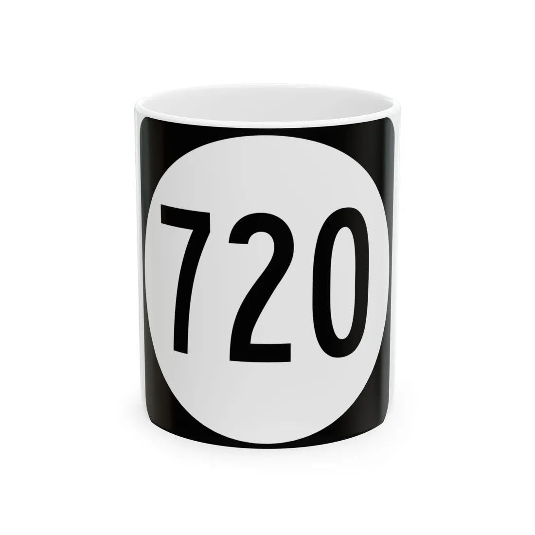 Circle sign 720 Virginia (Virginia) (Road Sign) White Coffee Mug 11oz - Go Mug Yourself