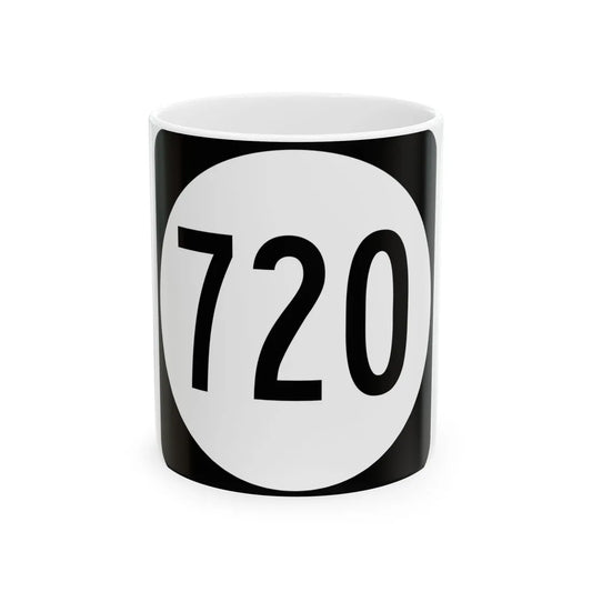 Circle sign 720 Virginia (Virginia) (Road Sign) White Coffee Mug 11oz - Go Mug Yourself
