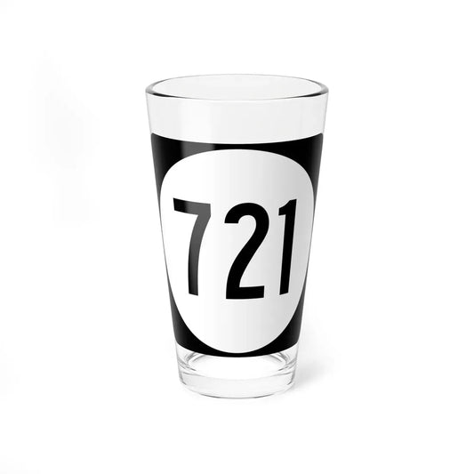 Circle sign 721 Virginia (Virginia) (Road Sign) Pint Glass 16oz 16oz - Go Mug Yourself
