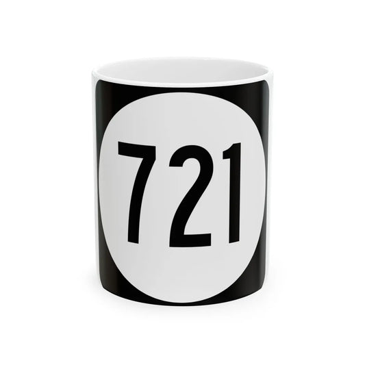 Circle sign 721 Virginia (Virginia) (Road Sign) White Coffee Mug 11oz - Go Mug Yourself