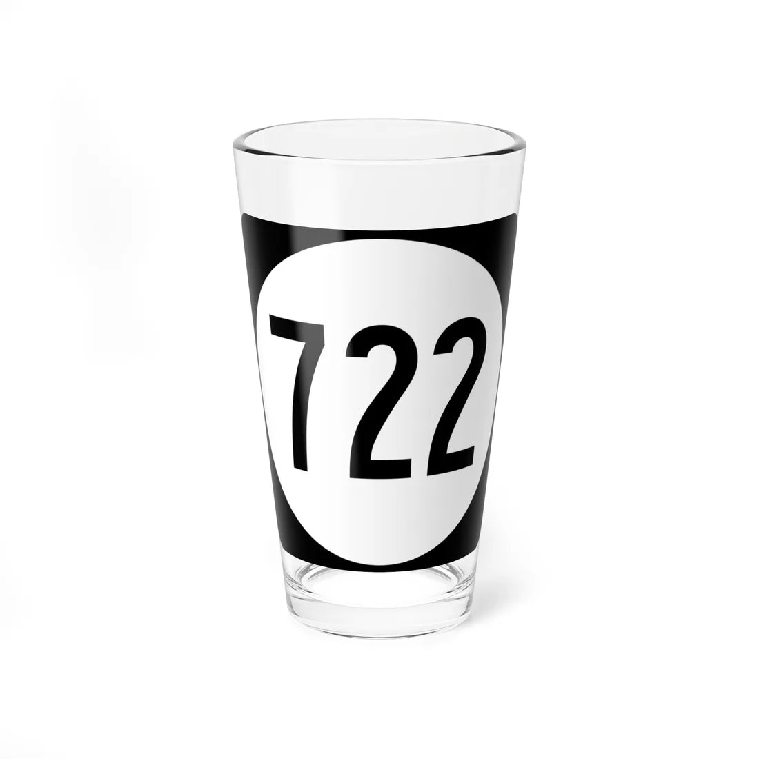 Circle sign 722 Virginia (Virginia) (Road Sign) Pint Glss 16oz 16oz - Go Mug Yourself