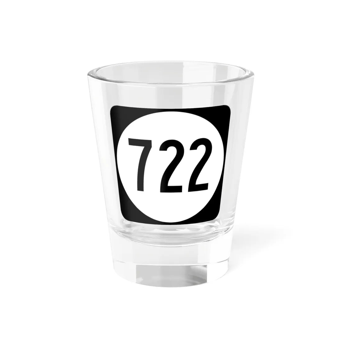 Circle sign 722 Virginia (Virginia) (Road Sign) Shot Glass 1.5oz 1.5oz - Go Mug Yourself