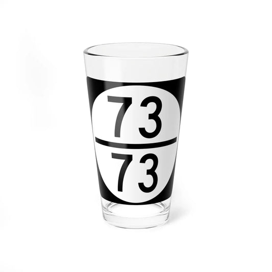 Circle sign 73-73 (Virginia) (Road Sign) Pint Glass 16oz 16oz - Go Mug Yourself