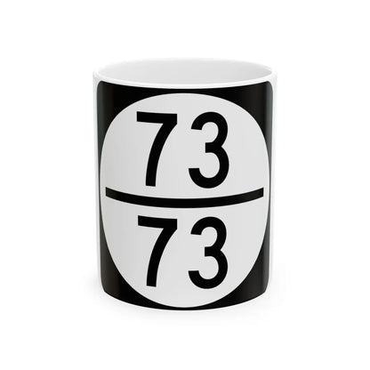 Circle sign 73-73 (Virginia) (Road Sign) White Coffee Mug 11oz - Go Mug Yourself