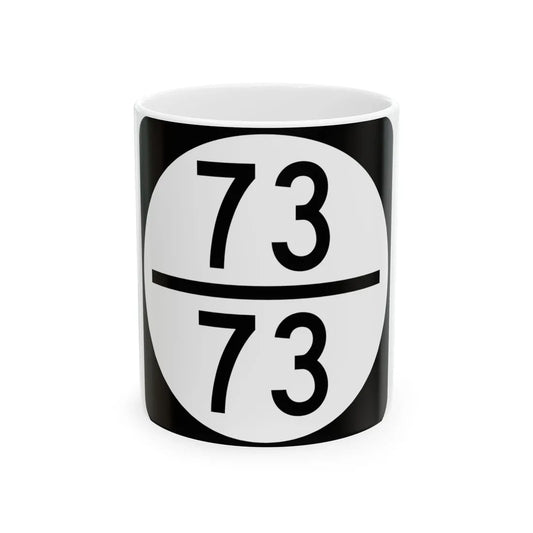 Circle sign 73-73 (Virginia) (Road Sign) White Coffee Mug 11oz - Go Mug Yourself