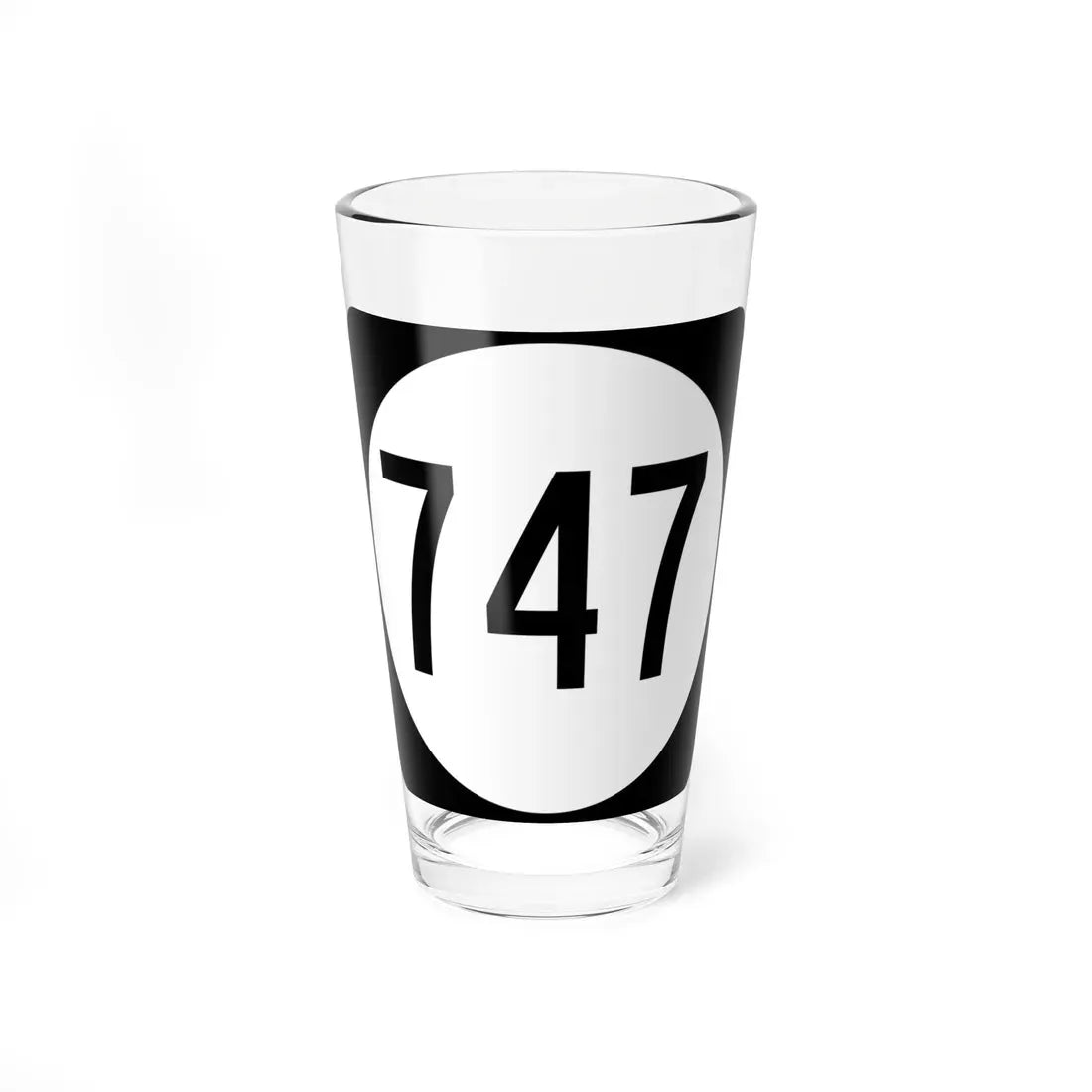 Circle sign 747 Virginia (Virginia) (Road Sign) Pint Glass 16oz 16oz - Go Mug Yourself