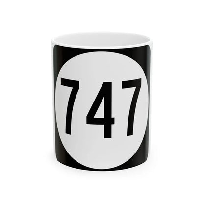 Circle sign 747 Virginia (Virginia) (Road Sign) White Coffee Mug 11oz - Go Mug Yourself