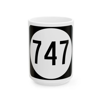 Circle sign 747 Virginia (Virginia) (Road Sign) White Coffee Mug 15oz - Go Mug Yourself