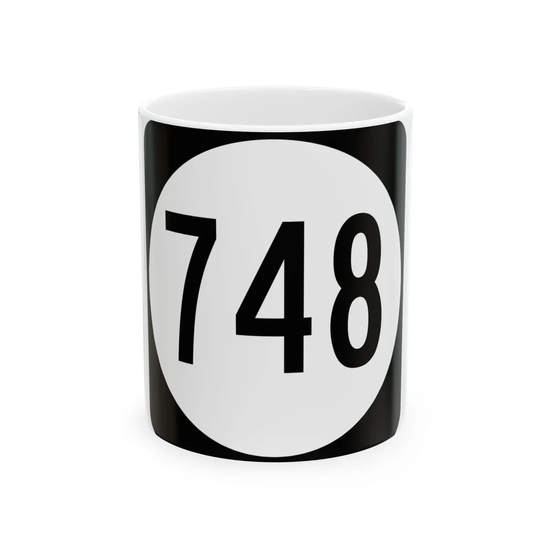 Circle sign 748 Virginia (Virginia) (Road Sign) White Coffee Mug 11oz - Go Mug Yourself