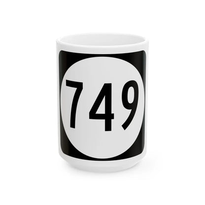 Circle sign 749 Virginia (Virginia) (Road Sign) White Coffee Mug 15oz - Go Mug Yourself