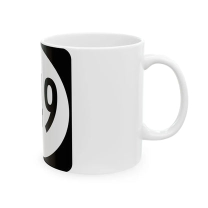 Circle sign 749 Virginia (Virginia) (Road Sign) White Coffee Mug - Go Mug Yourself
