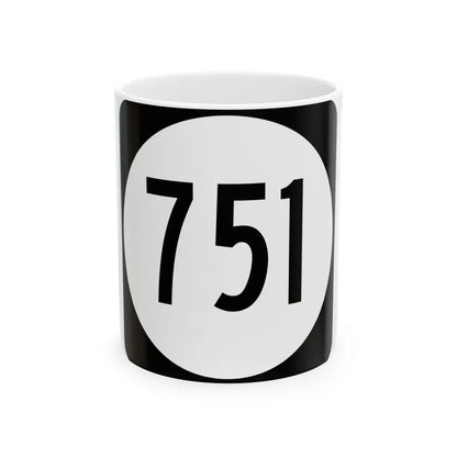 Circle sign 751 Virginia (Virginia) (Road Sign) White Coffee Mug 11oz - Go Mug Yourself