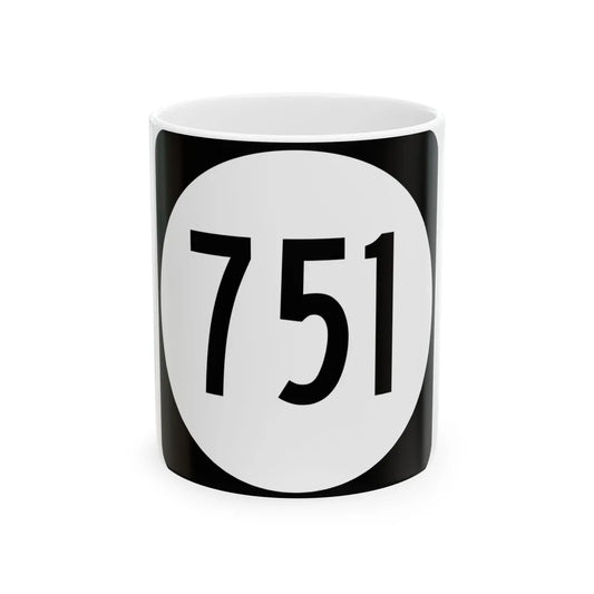 Circle sign 751 Virginia (Virginia) (Road Sign) White Coffee Mug 11oz - Go Mug Yourself