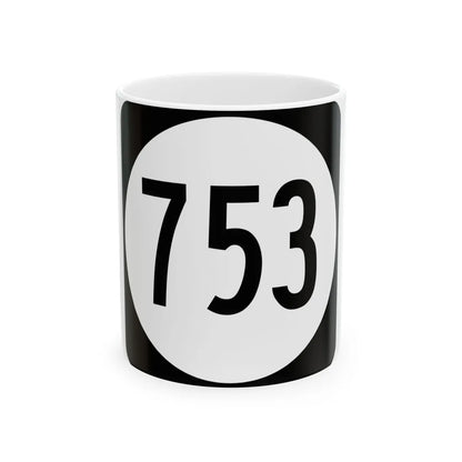 Circle sign 753 Virginia (Virginia) (Road Sign) White Coffee Mug 11oz - Go Mug Yourself