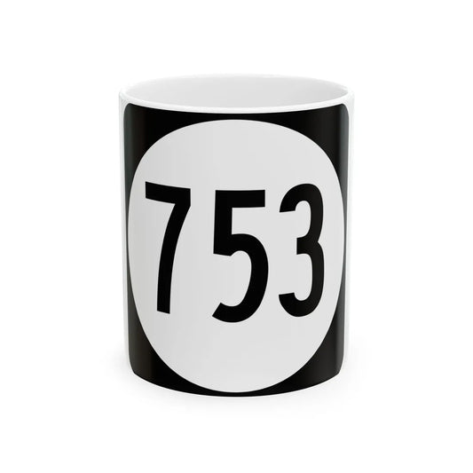 Circle sign 753 Virginia (Virginia) (Road Sign) White Coffee Mug 11oz - Go Mug Yourself