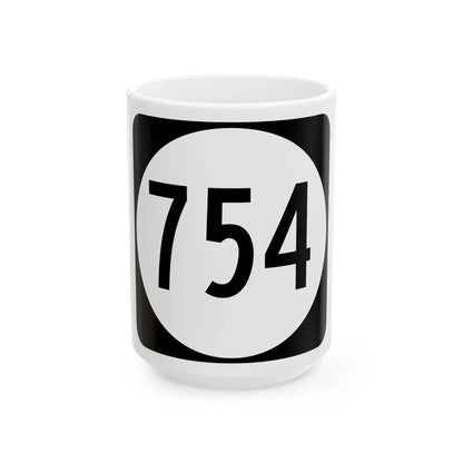 Circle sign 754 Virginia (Virginia) (Road Sign) White Coffee Mug 15oz - Go Mug Yourself