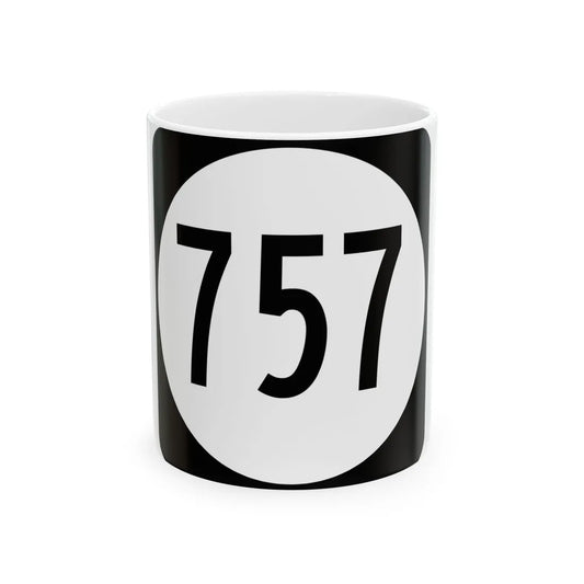 Circle sign 757 Virginia (Virginia) (Road Sign) White Coffee Mug 11oz - Go Mug Yourself