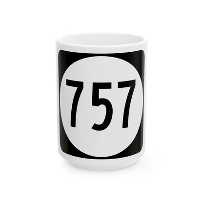 Circle sign 757 Virginia (Virginia) (Road Sign) White Coffee Mug 15oz - Go Mug Yourself