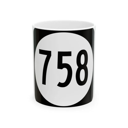 Circle sign 758 Virginia (Virginia) (Road Sign) White Coffee Mug 11oz - Go Mug Yourself