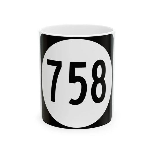 Circle sign 758 Virginia (Virginia) (Road Sign) White Coffee Mug 11oz - Go Mug Yourself