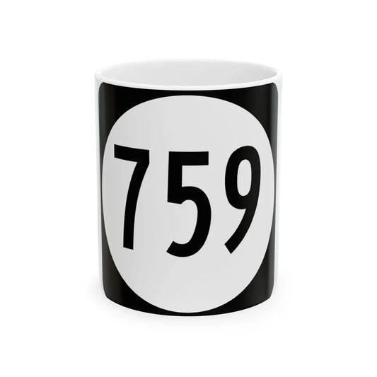 Circle sign 759 Virginia (Virginia) (Road Sign) White Coffee Mug 11oz - Go Mug Yourself
