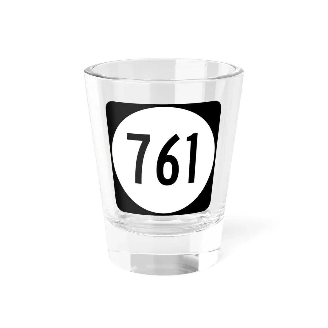 Circle sign 761 Virginia (Virginia) (Road Sign) Shot Glass 1.5oz 1.5oz - Go Mug Yourself